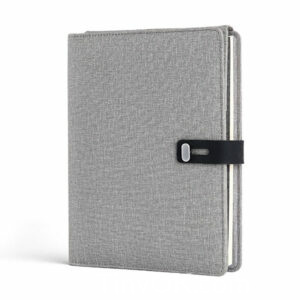 Wireless Charging Notebook with Built-in Power Bank and Card Holder