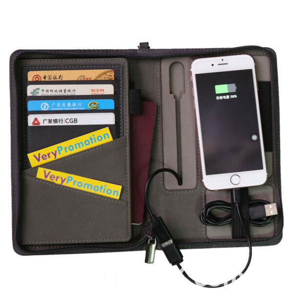 Card And Mobile Phone Organizer with Power Bank - Image 5